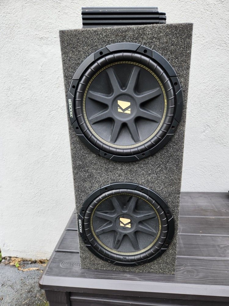 CAR SUBWOOFER WITH ALPINE AMPLIFIER AND RAPTOR