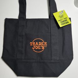 Trader Joe's Black Canvas Bag