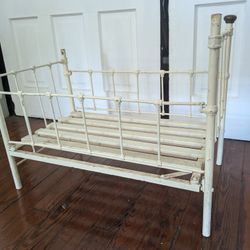 Antique Iron Nursery Doll Bed Crib