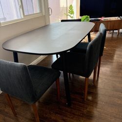 Matte Black VEDBO Ikea Dining Table