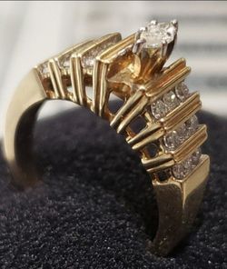 Vintage 1900s 10k Gold Diamond Engagement Ring