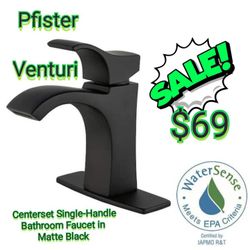 Pfister

Venturi 4 in. Centerset Single-Handle Bathroom Faucet in Matte Black

