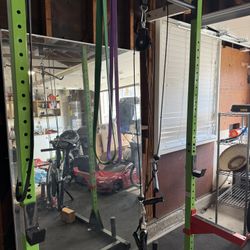 SQUAT RACK AND MIRROR $200 OBO