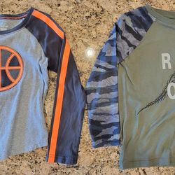 Boys Long Sleeve Shirts – Size 6 (2 pack)