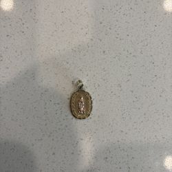 Gold Virgin Mary Pendant