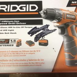 Ridgid 12v lithium ion 2 speed drill/driver