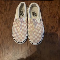 Pink and White Checkered Vans