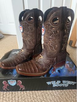 Cowboy Boots ( Authentic Belly Caiman Leather)