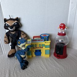 Four Mixed Toys m&m Dispenser Working 