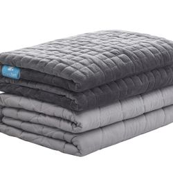 CoolZen™ Cooling Weighted Blanket 20 lbs with Removable Cover — Heavy Blanket for Adults, Calming, & Sleeping — Weighted Comforter with Premium Glass 