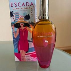 Miami Blossom Escada 3.3 Opened But Sprayed 2xs.  Not Sealed But In Box.  SHIPPING AVAILABLE 