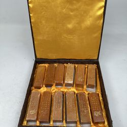 Chinese Natural Tianhuang Shoushan Stone Engraved Zodiac 12 Animal Seal Set