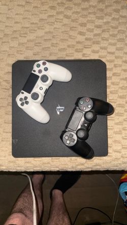 PS4 with two controllers
