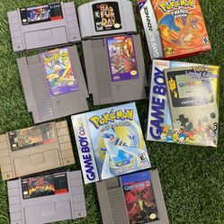 Nintendo 64, Super Nintendo, Gamboy color, Gameboy advance, NES, Nintendo
