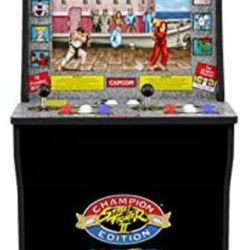 Street Fighter 2 Turbo 1Up Arcade Standup Machine Assembled Super Street Fighter With Riser