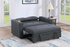 Convertible Sofa Sleeper Sofa W/ Cup Holders