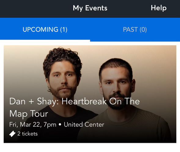 Dan + Shay Concert tickets United Center Chicago 3/22/24