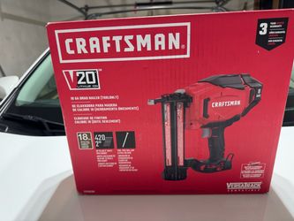 Craftsman cordless V20 18 gauge brad nailer with charger and 2 batteries