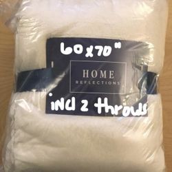 2 pack home reflections plush throws