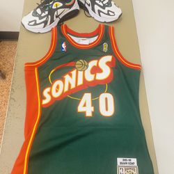 Seattle SuperSonics Authentic Shawn Kemp Jersey