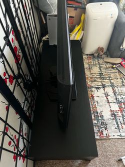 Black wood tv stand