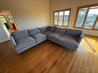 Living Spaces - Adeline II, Light Gray 3 Piece Sectional Sofa