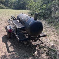 Barbecue Smoker Grill Trailer
