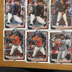 2024 BOWMAN SAN FRANCISCO GIANTS 10 CARD ROOKIE LOT 