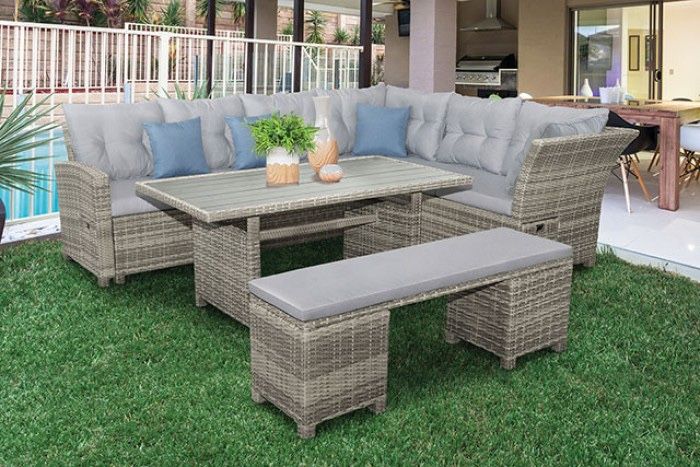 5-Piece Patio Sectional Set with Bench! Se Habla Español