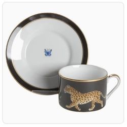 Lynn Chase Large coffee cup and saucer