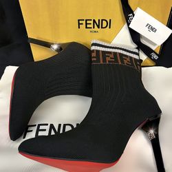 Authentic Fendi Ankle Boots, Size 7.5
