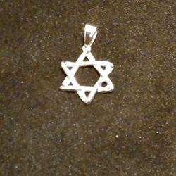 925 Sterling Silver Star Of David Pendant (#245)