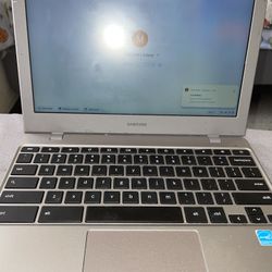 This Is a Silver Samsung Chrome Laptop 