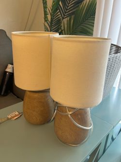 Two side table lamps