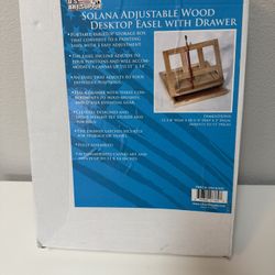 NIB Wood Table Easel With Drawer