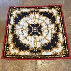 NWT~CHICO’S Baroque Chain Print 100% Silk Multicolor Scarf 37 1/2”x37 1/2”