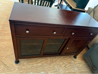 Dark wood console table
