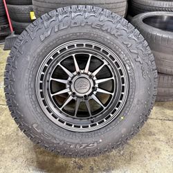 New Wheels & Tires Package Deal !! Lock Offroad Baja Matte Black 265/70R17 Falken Wildpeak AT4W