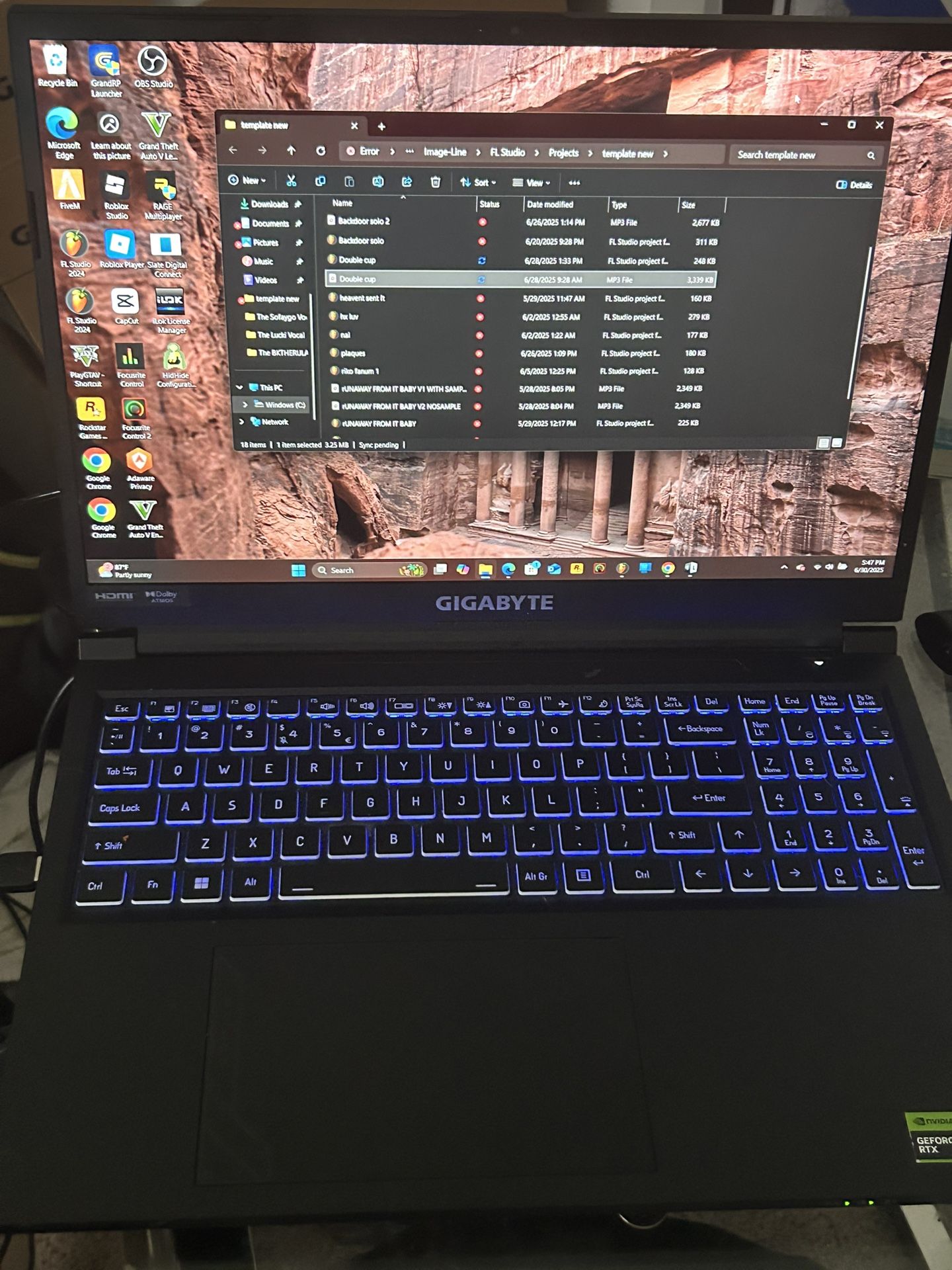 Gigabyte G6 Gaming laptop