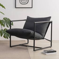 NEW ZINUS Aidan Sling Accent Chair / Metal Framed Armchair
