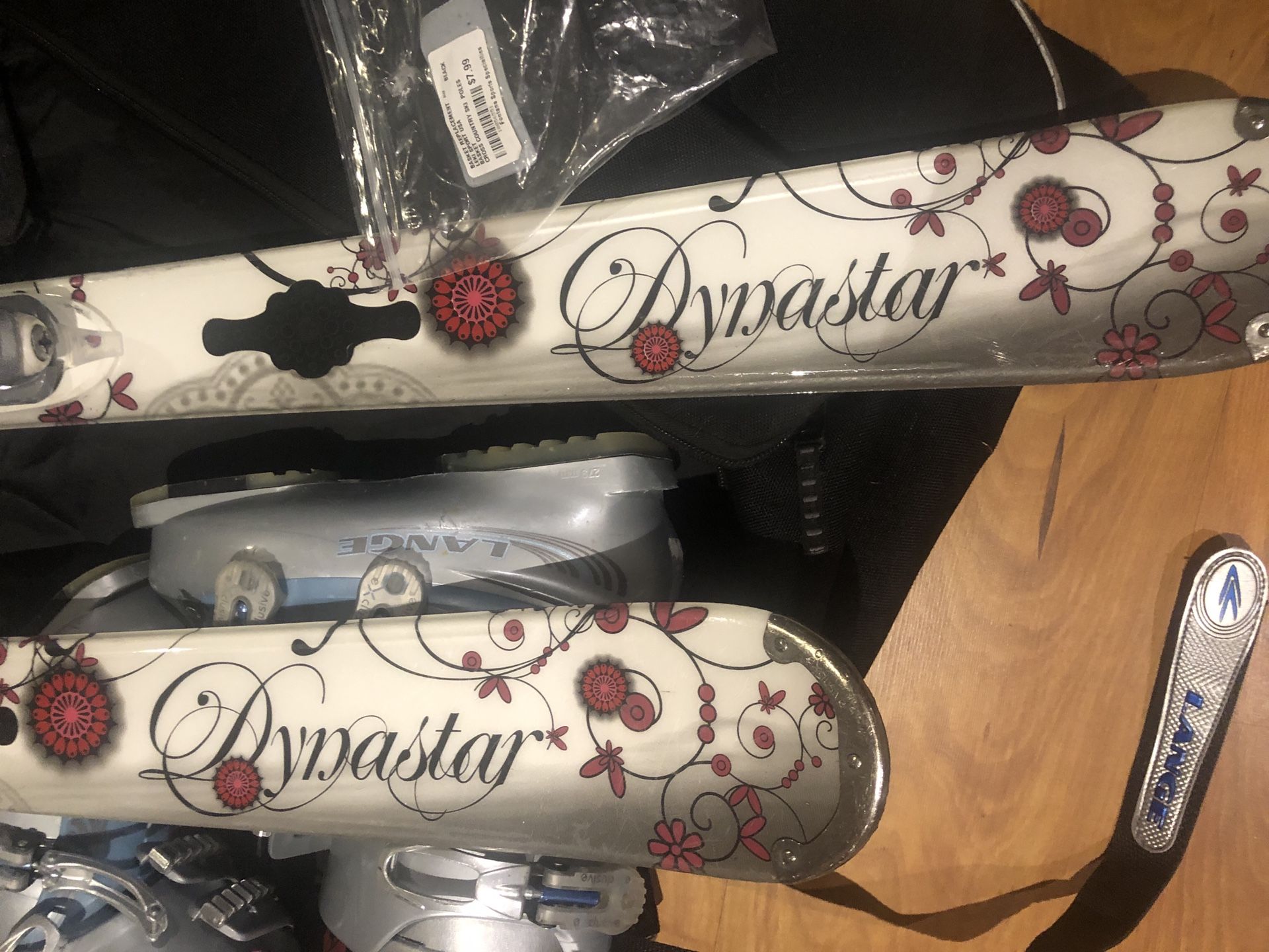 Girl’s Dynastar Skis Package-Helmet, Poles, Goggles, Boots, And Bag Included