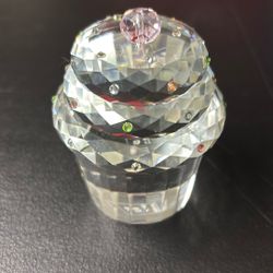 Simon Design Crystal Cupcake Paperweight