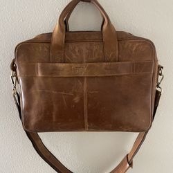 Jack & Chris Men’s Leather Laptop Messenger Bag Shoulder Crossbody Zipper Pouche Deviders