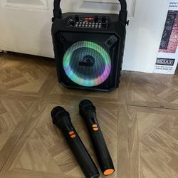 Karaoke Speaker With 2 Mic