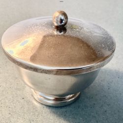 Vintage Silver Plated Sugar Bowl / Jewelry-Trinket Lidded Container