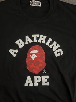 BAPE Color Camo College Tee 'Black/Red' XL