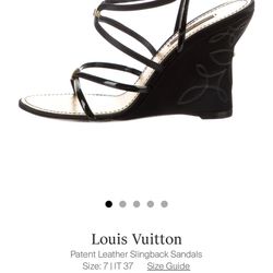 Louis Vuitton Wedge Sandals 37  