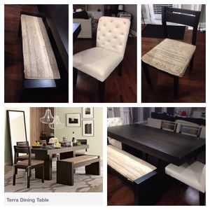 West Elm Terra Dining Table Chairs Bench For Sale In Woodstock
