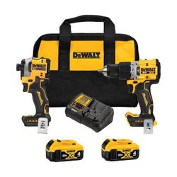 DEWALT
20V MAX XR Hammer Drill and ATOMIC Impact Driver 2 Tool Combo Kit with (2) 4.0Ah Batteries, Charger, and Bag