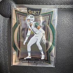 SAUCE GARDNER JETS SELECT GREEN PANINI NFL SPORTS CARD!